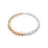 N117 Southsea Gold and White Pearl Necklace