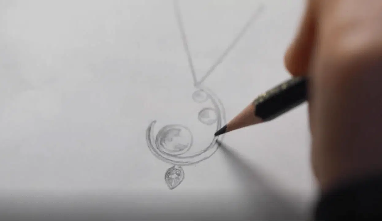 Shizuku Pendant Sketch