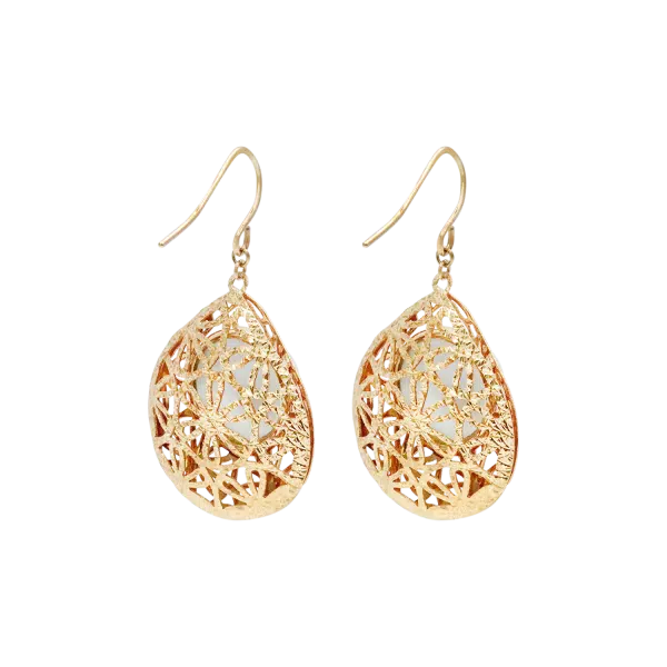 Blue Mabe K18 Gold Earring E206