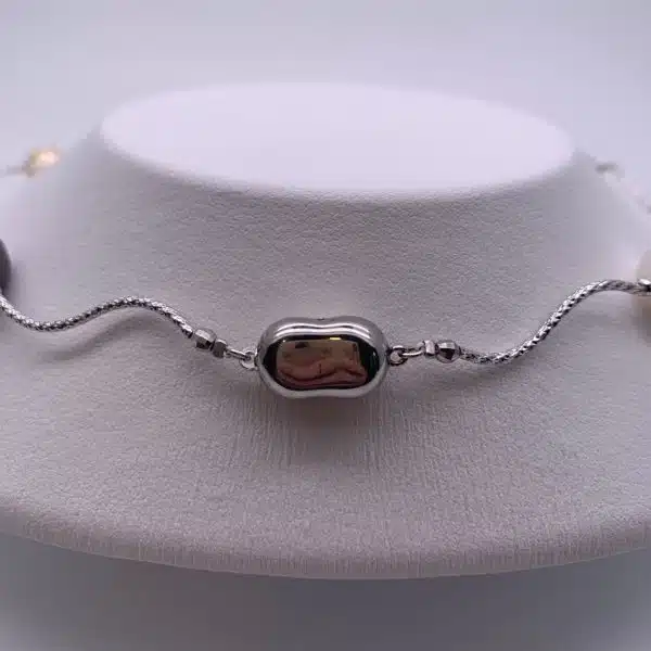 White Gold Black South Sea Pearl Necklace (N103) - Image 2