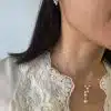 White Akoya Pearl Gold Diamond Pendant (P200) - Image 2