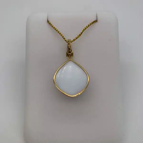 Rainbow Mabe Pearl Gold Diamond Pendant (P202) - Image 4