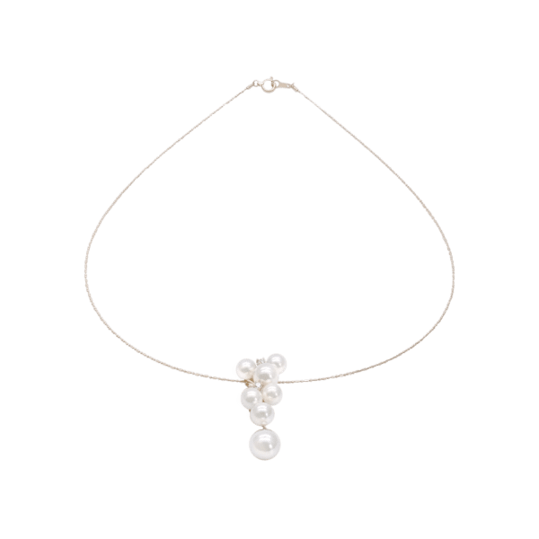 White Akoya Pearl Gold Diamond Pendant (P200)