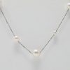 White Akoya Pearl Long Station Necklace (N109) - Image 7