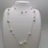 White Akoya Pearl Long Station Necklace (N109) - Image 3