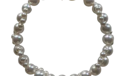 White Akoya Pearl Woven Strand Bracelet (BL50)