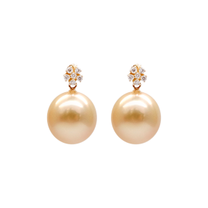 Southsea Gold Pearl Diamond Earring E217