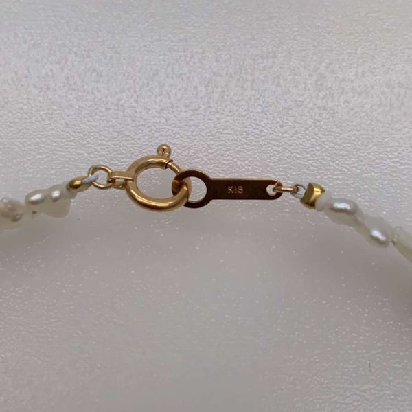 Light Grey Akoya Keshi Pearl Bracelet (BL53) - Image 2