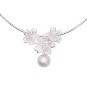 White Mabe Pearl White Gold Diamond Pendant (P214)