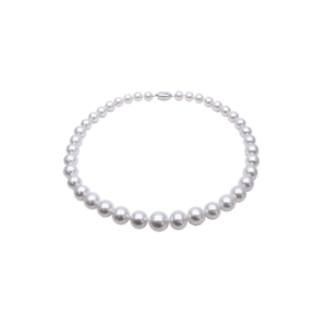White Akoya Pearl Choker Strand Necklace (N114)