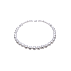 White Akoya Pearl Choker Strand Necklace (N114)