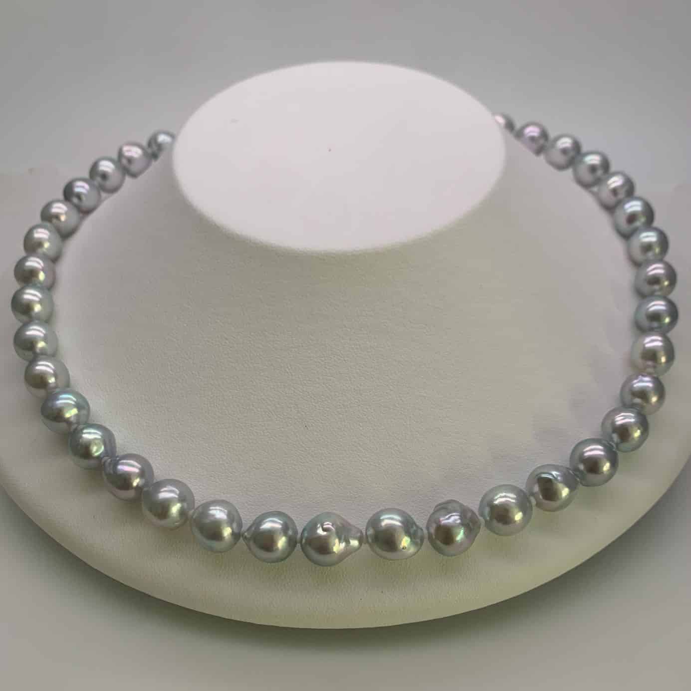 Pearl FALCO Akoya Silver Baroque Pearl Necklace (N112)