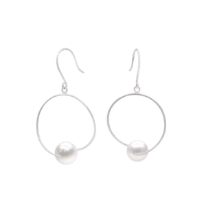 White Akoya Pearl White Gold Earring E222