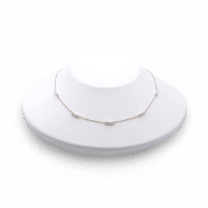 White Baby Akoya Pearl Choker Station Necklace (N113)
