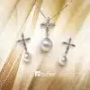 Akoya Pearl Earring & Akoya Pearl Pendant Set C