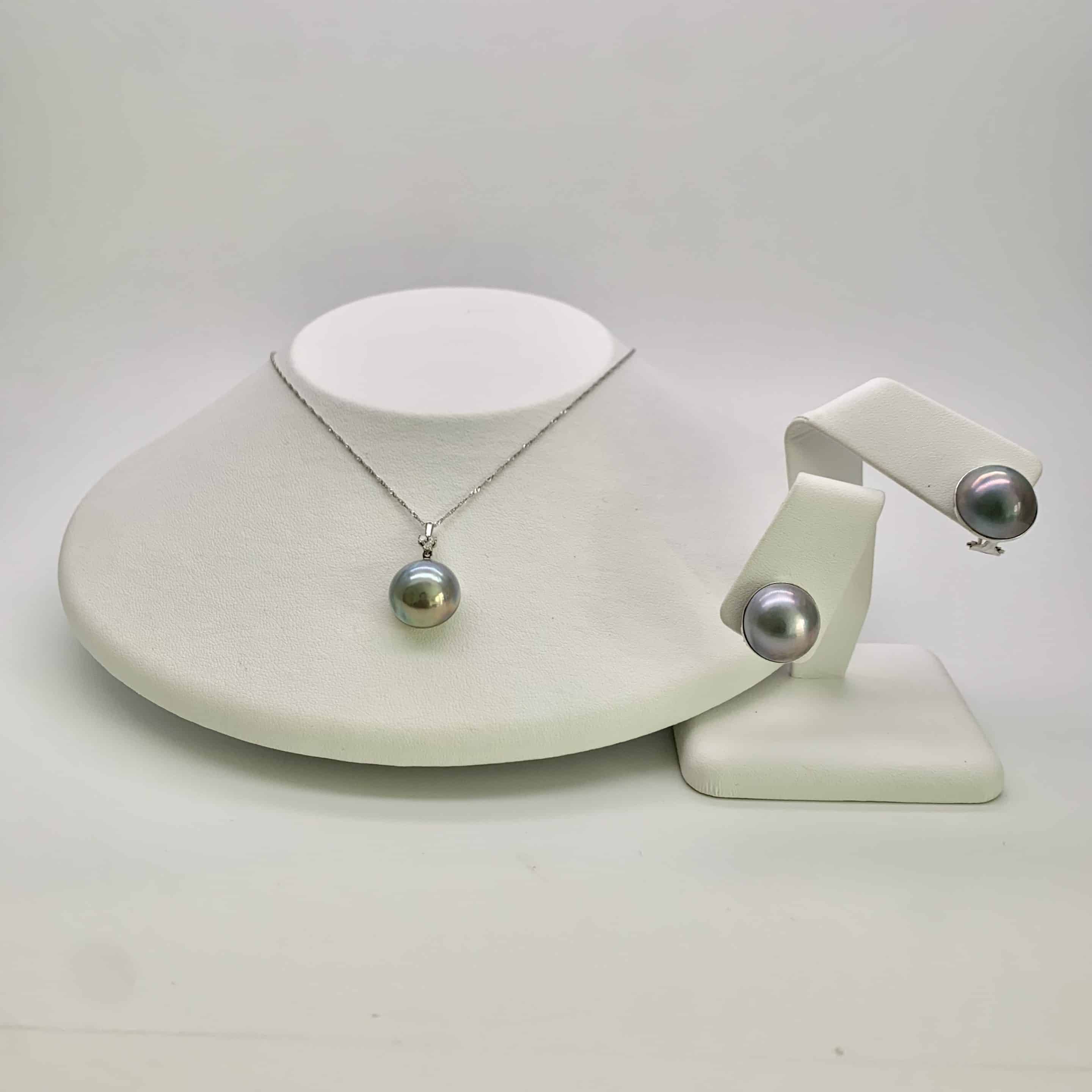 Mabe Pendant & Clip Earrings $2500 - Luxury Pearl Jewelry Design