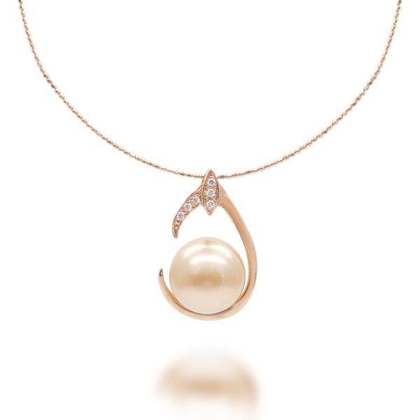 Gold South Sea Pearl Gold Pendant (P219)