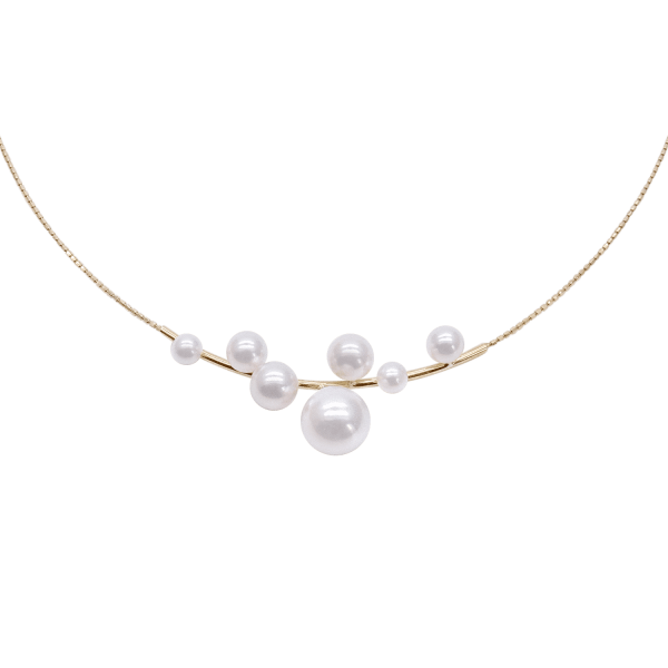 White Akoya Pearl Gold Pendant (P221)