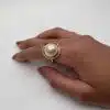 Mabe Pearl Ring With Diamonds (R56) - Image 3