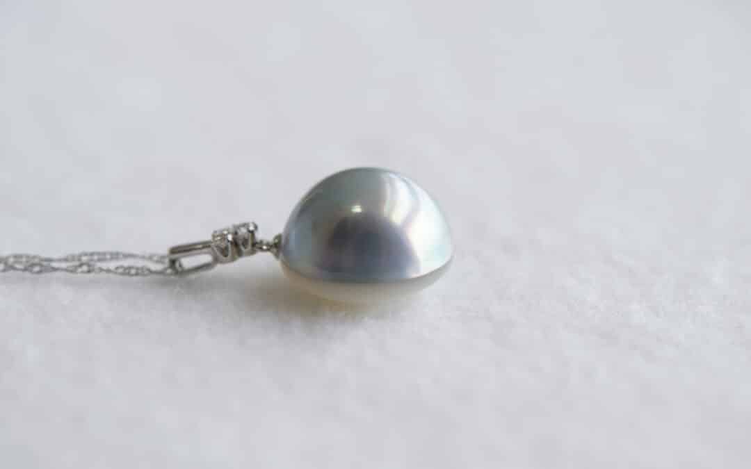 Blue and Rainbow Mabe Pearls