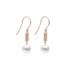 Tennis Akoya Pearl Diamond Earrings - E239 - Image 3
