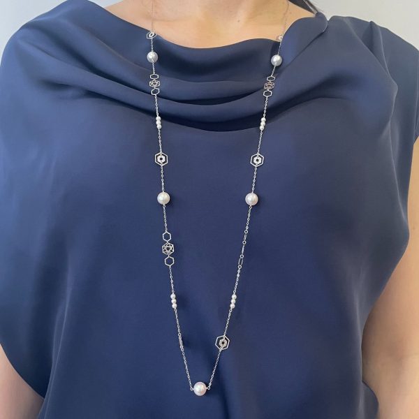 Akoya Pearl Station Necklace (N127) - Image 2