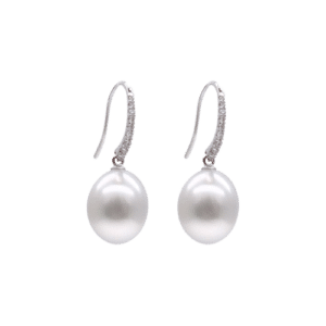 E244 South Sea White Pearl Earrings