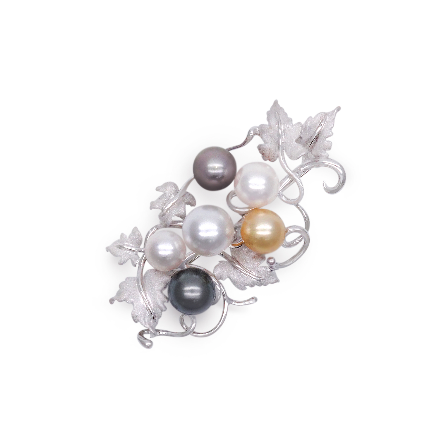 B57 Akoya Pearl Swan Brooch