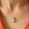Akoya Pearl Diamond Pendant  (P228) - Image 2