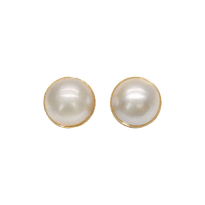 E248 white mabe earrings