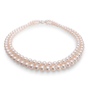 N128 Akoya Double Strand Necklace