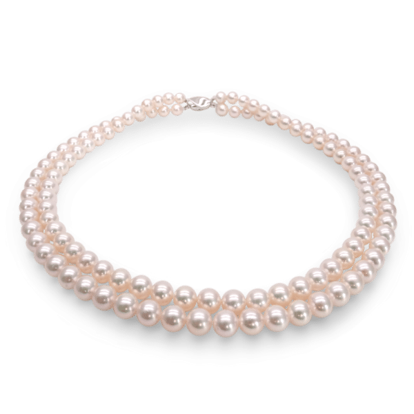 N128 Akoya Double Strand Necklace