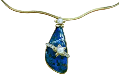Akoya White Pearl Opal Pendant  (P232)