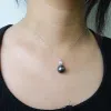 Night Sky Black South Sea Pearl Diamond Pendant (P237) - Image 2