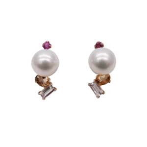 Akoya Gemstones Artistic Earrings ( E259)