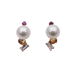 Akoya Gemstones Artistic Earrings ( E259)