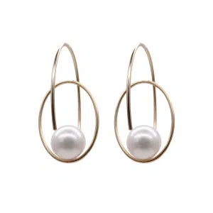 Akoya Pearl Dangle Fashionable Earring (E264)