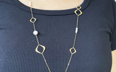 Gold Akoya Pearl Necklace (N132)