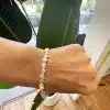 Keshi  / Akoya Pearl K18 White Gold Bracelet (BL60) - Image 2