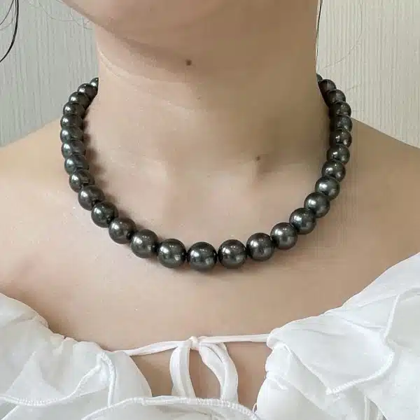 Black South Sea Necklace (N137) - Image 2