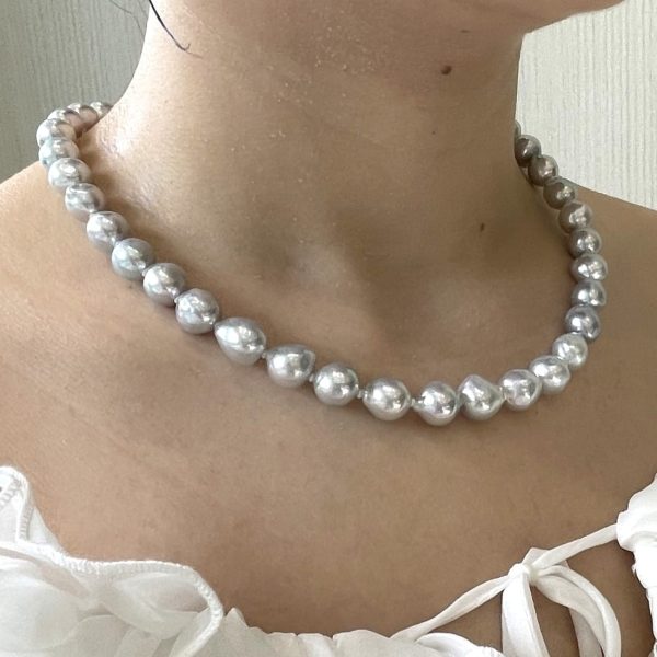 Natural Baroque Akoya Necklace (N138) - Image 2