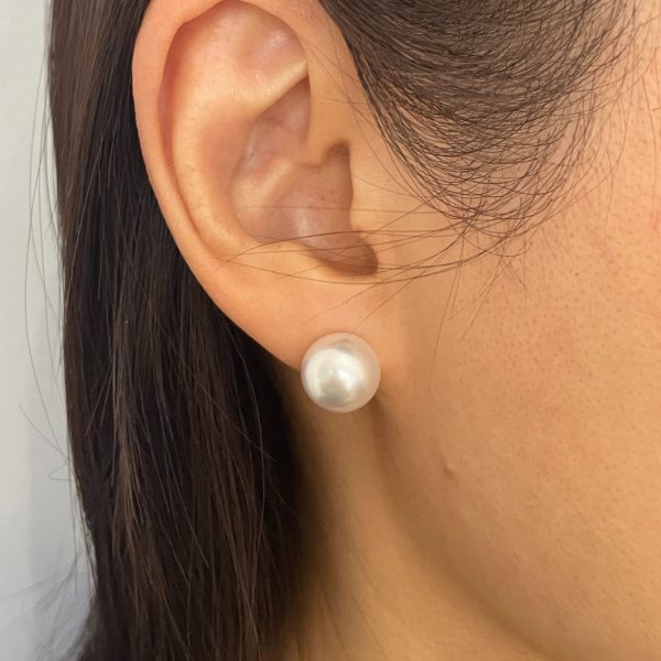 Classic White Akoya Pearl Earring  - E293 - Image 2