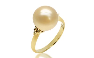 South Sea Gold Pearl Sparkle Ring (R77)