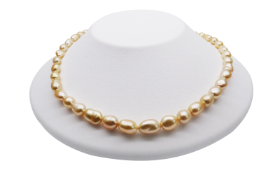Gold South Sea Keshi Pearl Strand Necklace (N141)