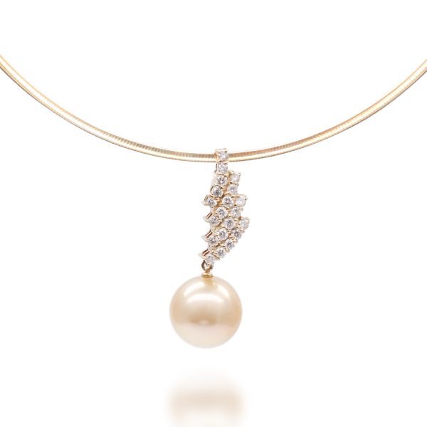 Fashionista Gold South Sea Pearl Pendant -P257