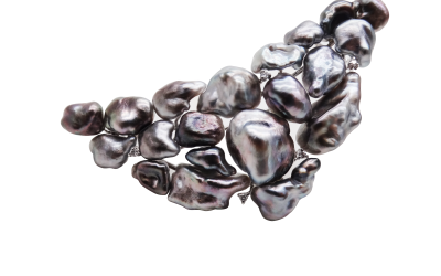 Black South Sea Keshi Pearl Brooch (B78)