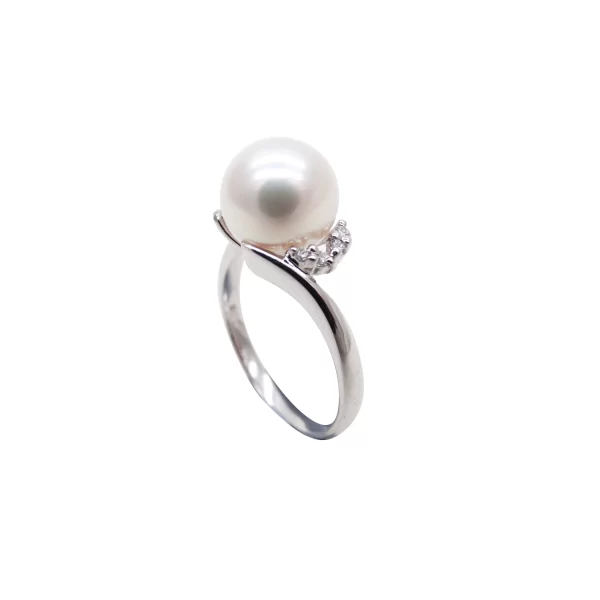 White Akoya Pearl Clarity Ring - R79