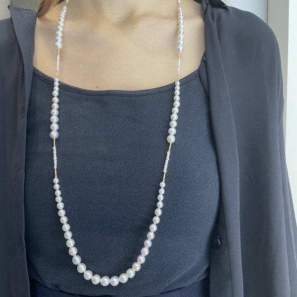 Exlusive Akoya Pearl Strand Necklace K18 - N145 - Image 2