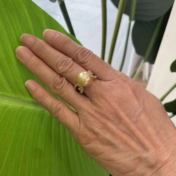 South Sea Gold Pearl Fashionista Ring - R78