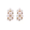 Sleek Akoya Pearl with Diamonds Earring - E290